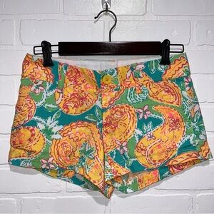 Lilly Pulitzer The Walsh Shorts in Pop Goes The Lemur Pattern Size 00 2” Inseam